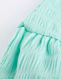 Blouse en rok set - Volants - turkoois