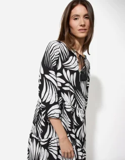 Blousejurk - Motief all-over - zwart