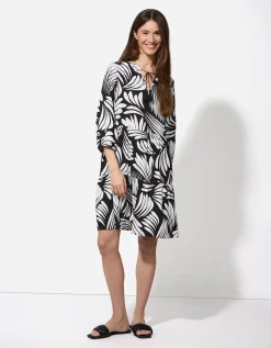 Blousejurk - Motief all-over - zwart