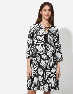 Blousejurk - Motief all-over - zwart