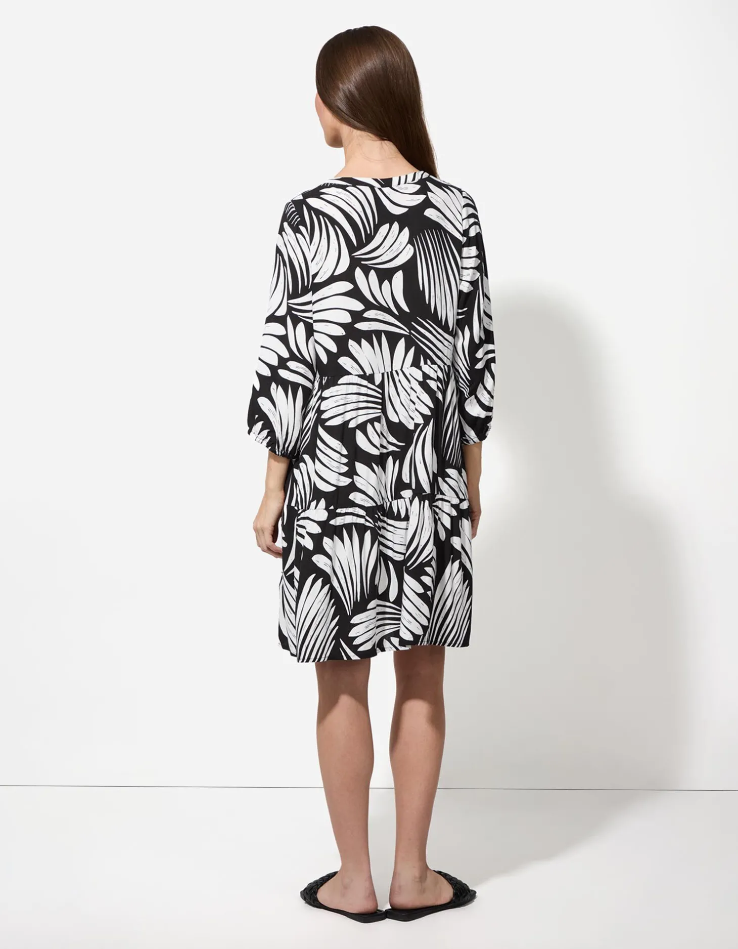 Blousejurk - Motief all-over - zwart