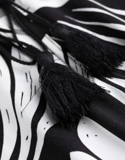 Blousejurk - Motief all-over - zwart