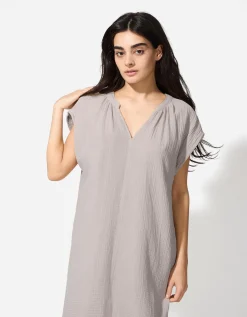 Blousejurk - Mousseline - beige