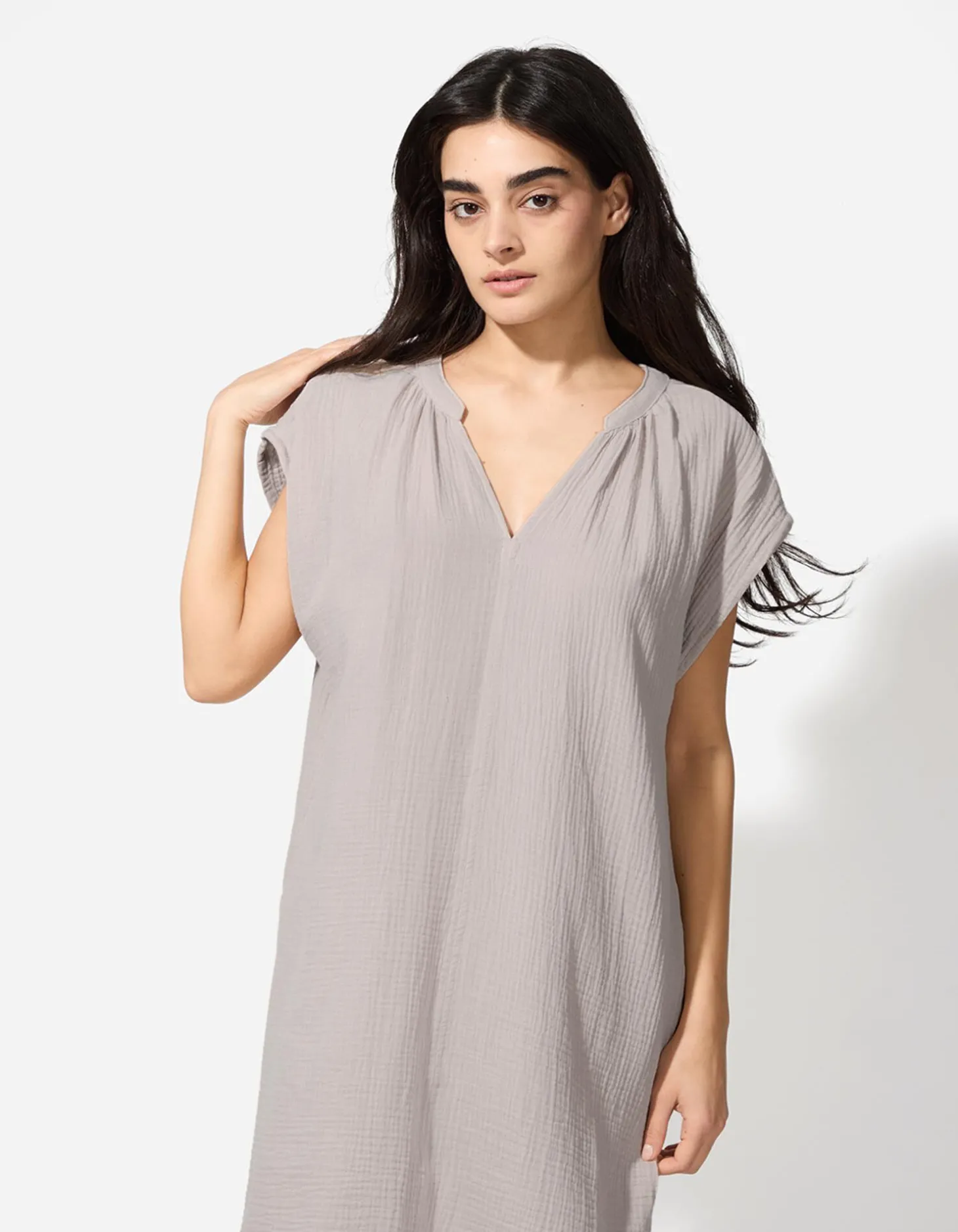 Blousejurk - Mousseline - beige