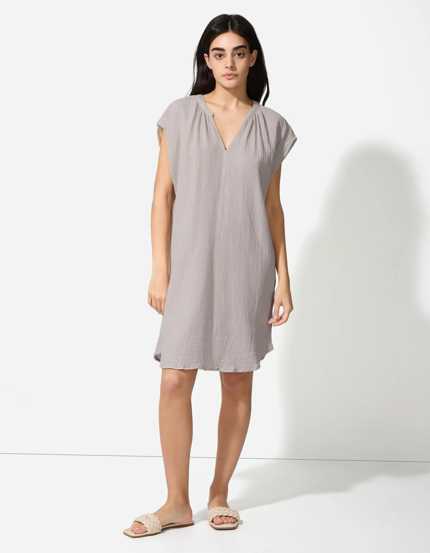 Blousejurk - Mousseline - beige