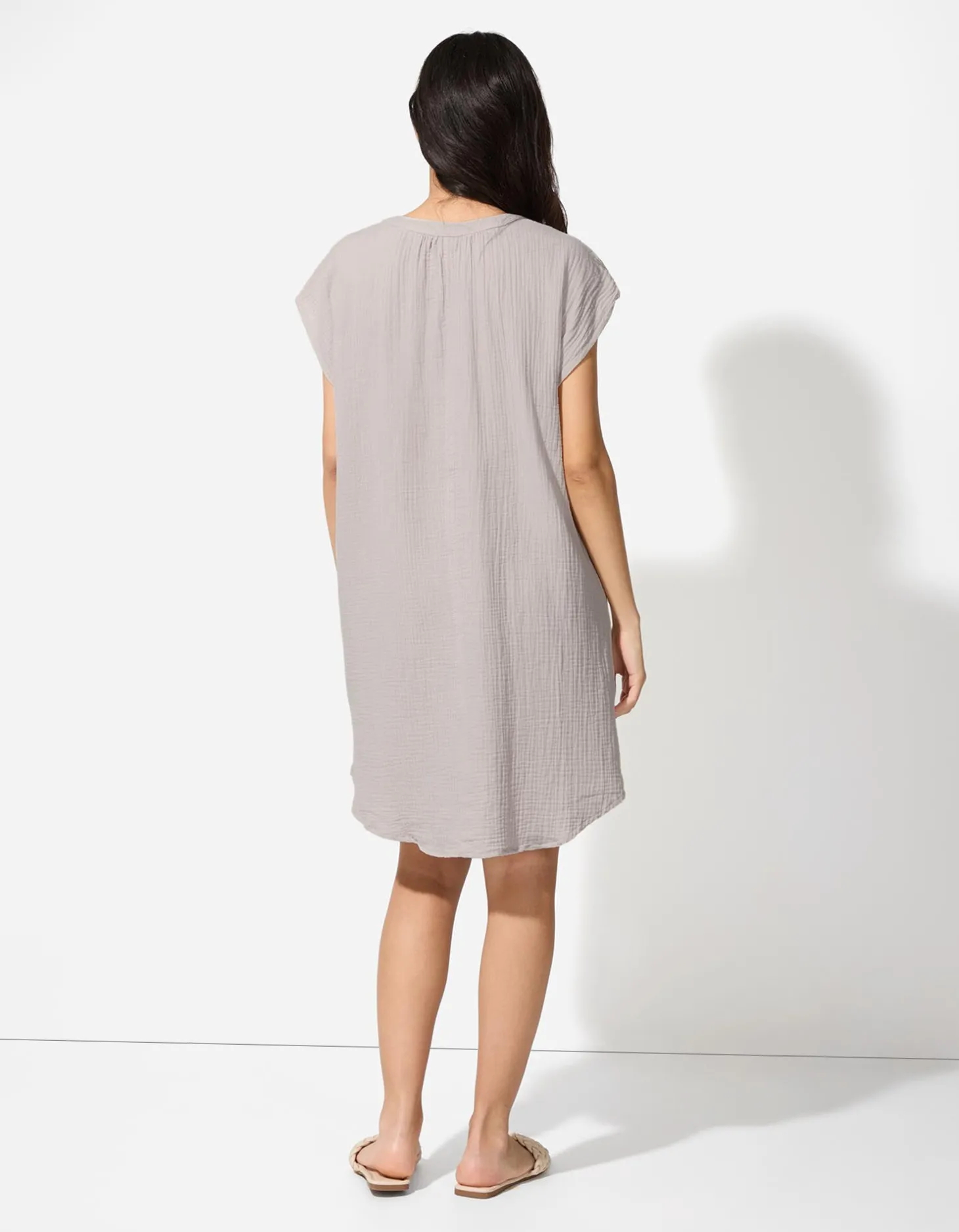 Blousejurk - Mousseline - beige
