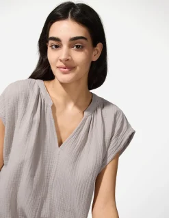 Blousejurk - Mousseline - beige
