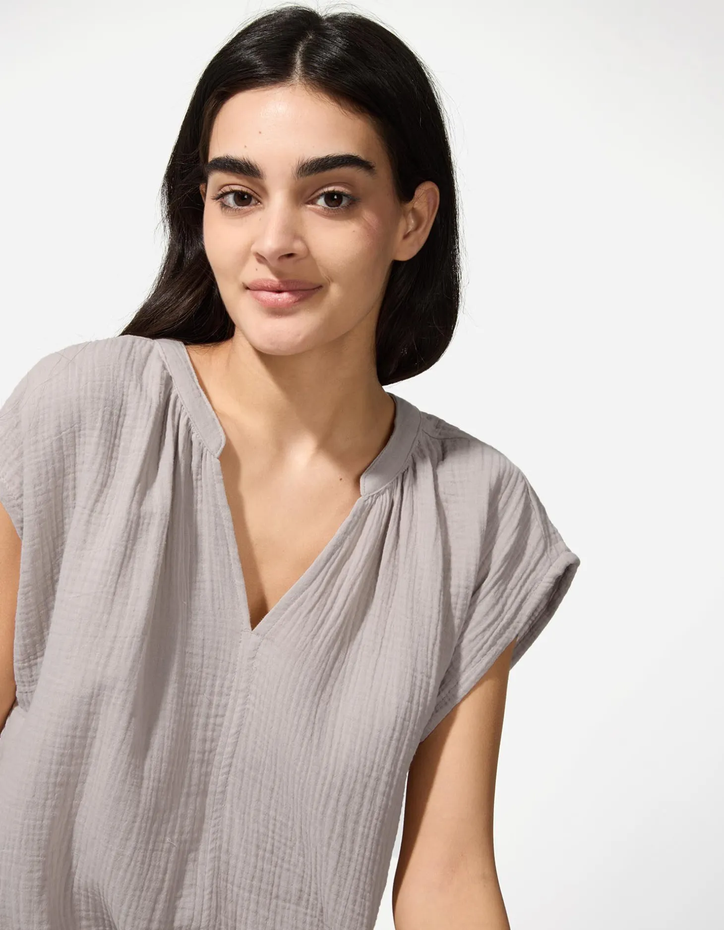 Blousejurk - Mousseline - beige