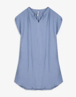 Blousejurk - Mousseline - donkerblauw