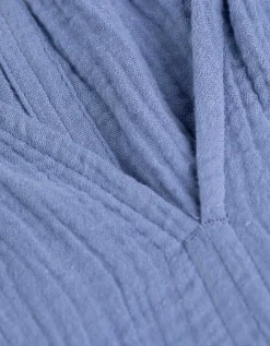 Blousejurk - Mousseline - donkerblauw
