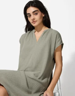 Blousejurk - Mousseline - groen