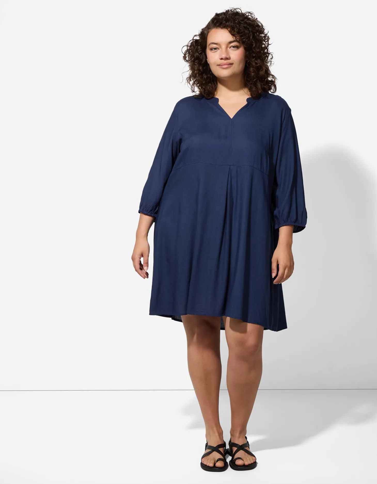Blousejurk - Viscose - donkerblauw
