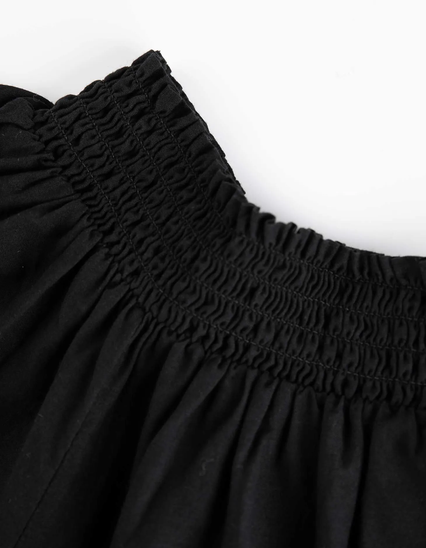 Blouseshirt - Carmenhals - zwart