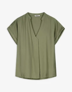 Blouseshirt - Effen - groen
