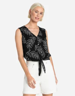 Blouseshirt - Geknoopt detail - zwart