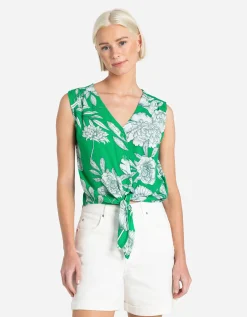 Blouseshirt - Geknoopt detail - groen