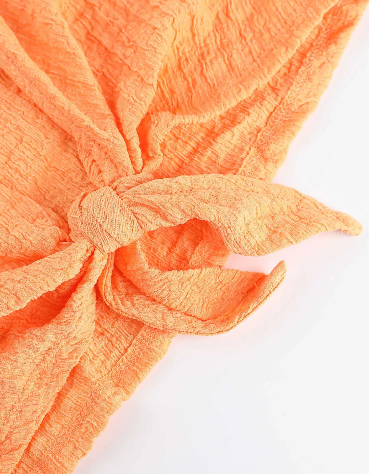 Blouseshirt - Geknoopt detail - oranje