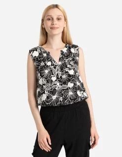 Blouseshirt - LENZING&trade; ECOVERO&trade; - zwart