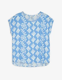 Blouseshirt - LENZING&trade; ECOVERO&trade; - lichtblauw