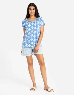 Blouseshirt - LENZING&trade; ECOVERO&trade; - lichtblauw