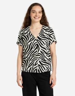 Blouseshirt - LENZING&trade; ECOVERO&trade; - zwart