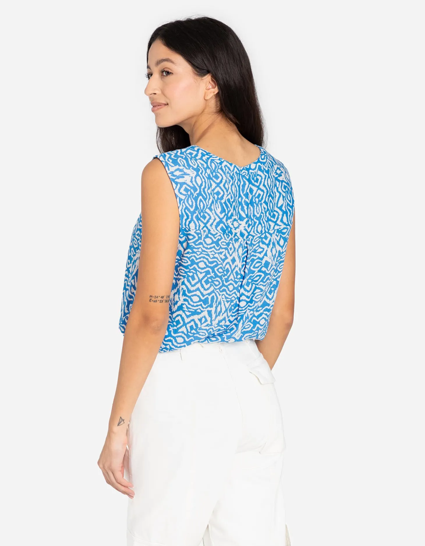 Blouseshirt - LENZING™ ECOVERO™ - blauw