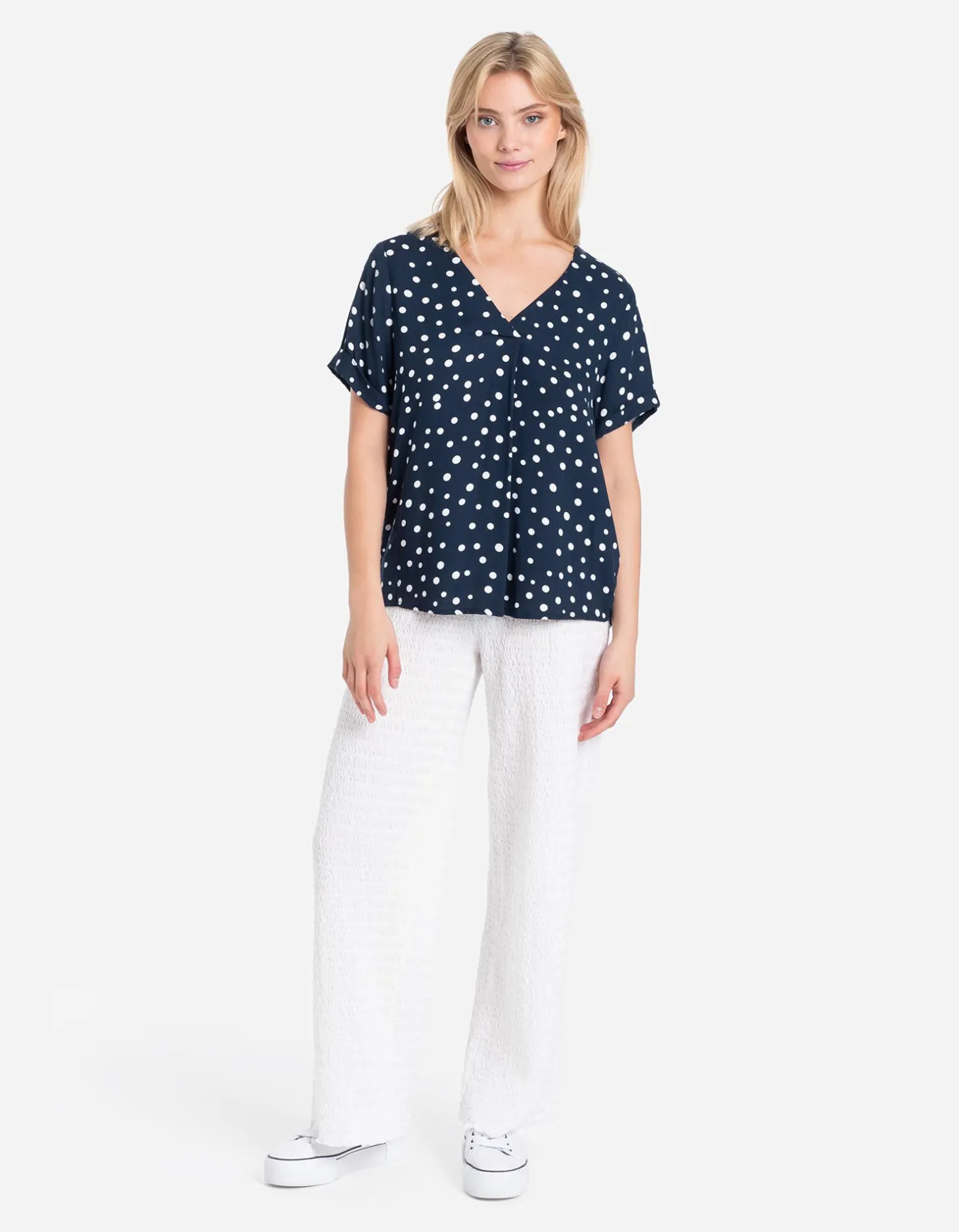 Blouseshirt - LENZING™ ECOVERO™ - donkerblauw