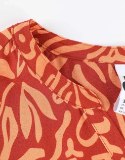 Blouseshirt - LENZING™ ECOVERO™ - donkerrood