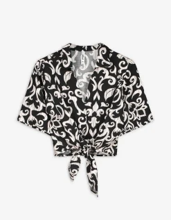 Blouseshirt - LENZING™ ECOVERO™ - zwart