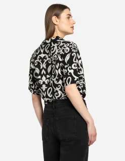 Blouseshirt - LENZING&trade; ECOVERO&trade; - zwart