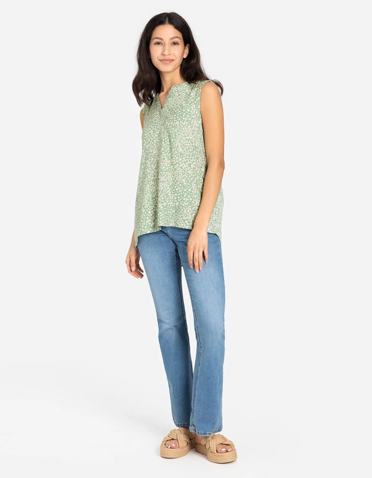 Blouseshirt - LENZING™ ECOVERO™ - groen