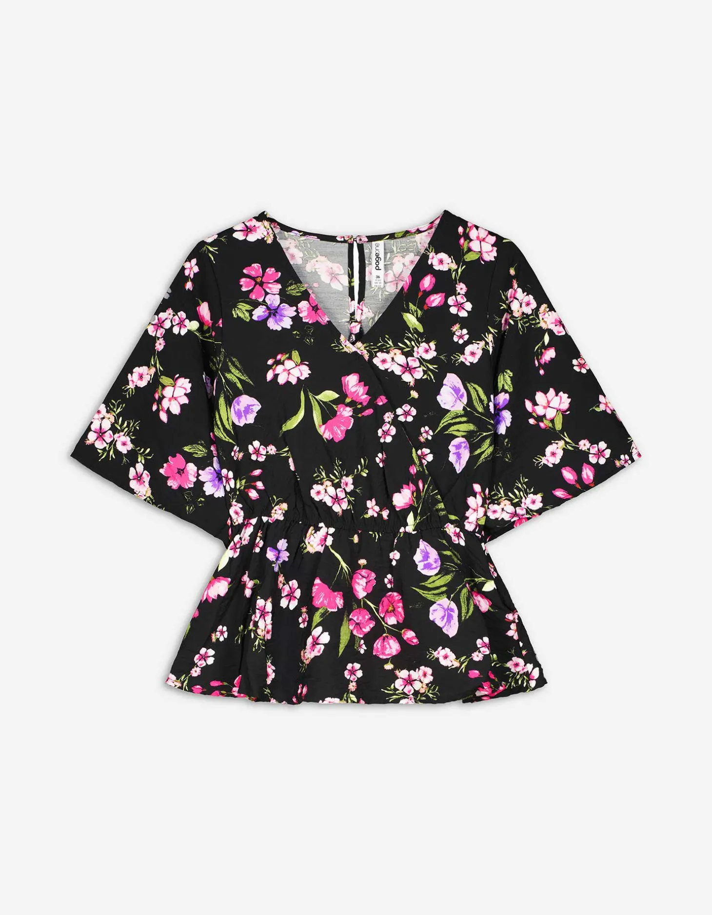 Blouseshirt - LENZING™ ECOVERO™ - zwart