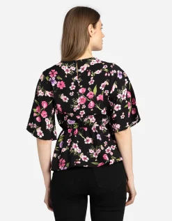 Blouseshirt - LENZING™ ECOVERO™ - zwart