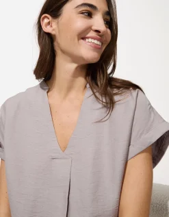 Blouseshirt - Oversized schouders - beige