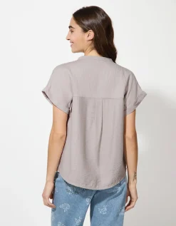 Blouseshirt - Oversized schouders - beige
