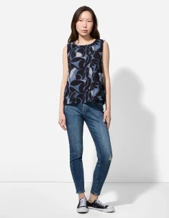 Blouseshirt - Print all-over - blauw