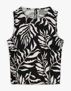 Blouseshirt - Print all-over - zwart