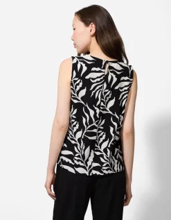 Blouseshirt - Print all-over - zwart