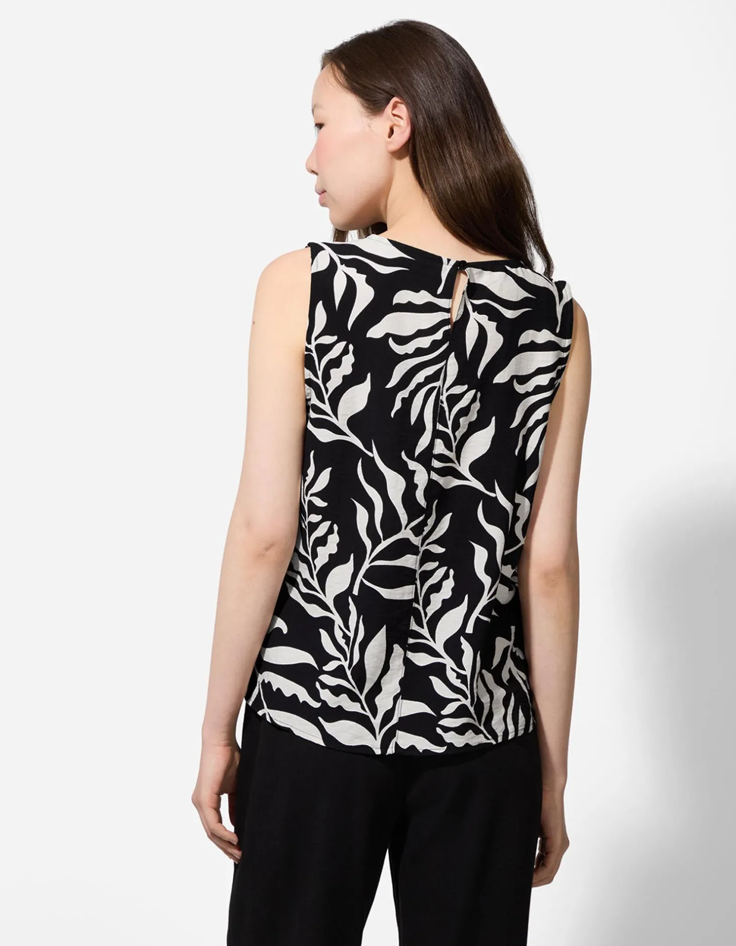 Blouseshirt - Print all-over - zwart