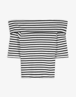Blouseshirt - Strepen - zwart