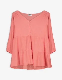 Blouseshirt - Volants - pink