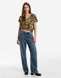 Blouseshirt - Wikkellook - zwart