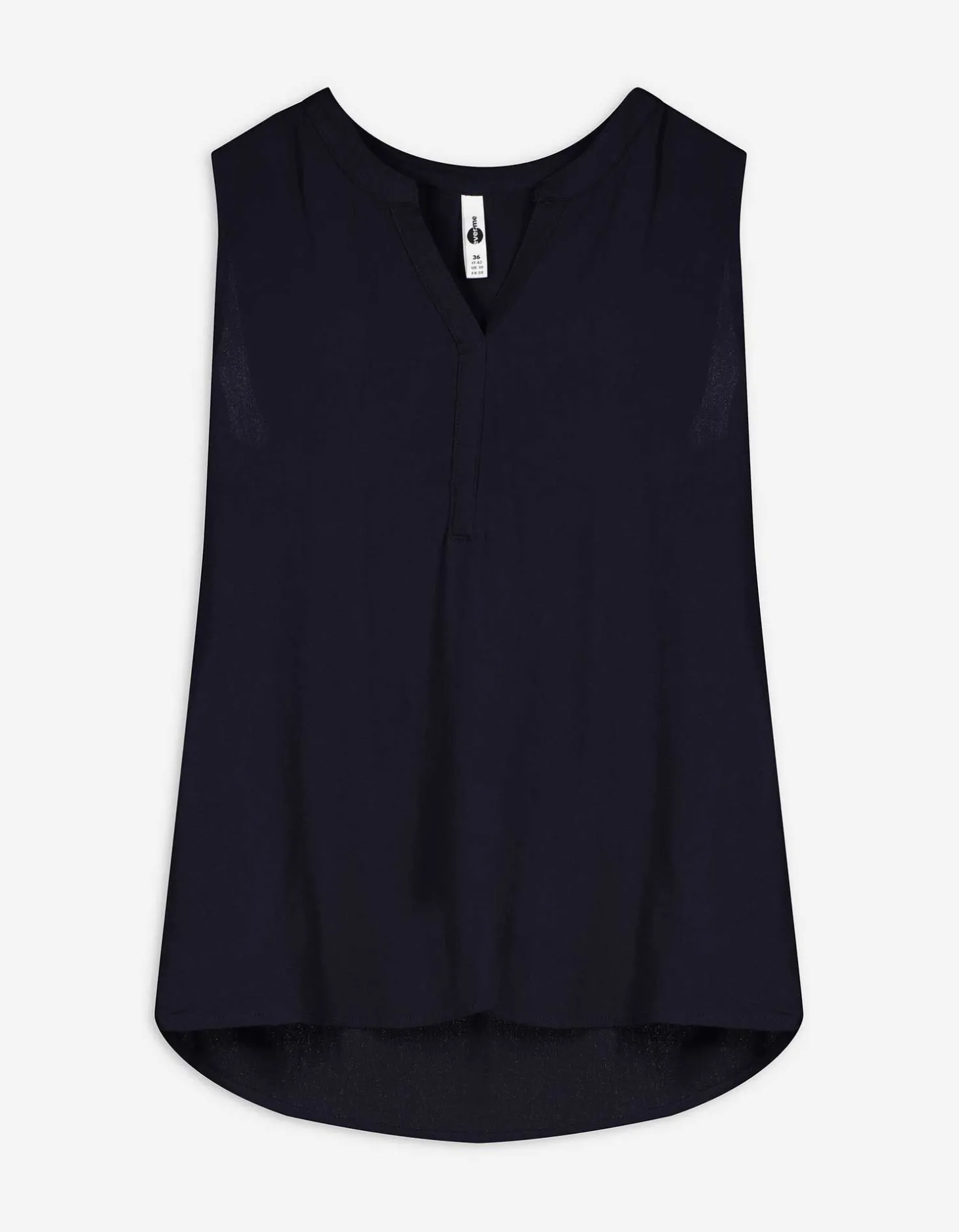 blousetop - Effen - donkerblauw