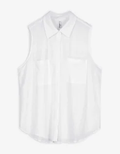 blousetop - Linnenlook - wit
