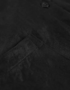 blousetop - Linnenlook - zwart
