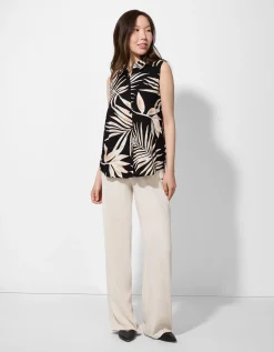 blousetop - Print all-over - zwart