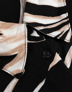 blousetop - Print all-over - zwart