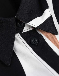 blousetop - Print all-over - zwart