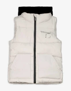 Bodywarmer - Afneembare capuchon - wit