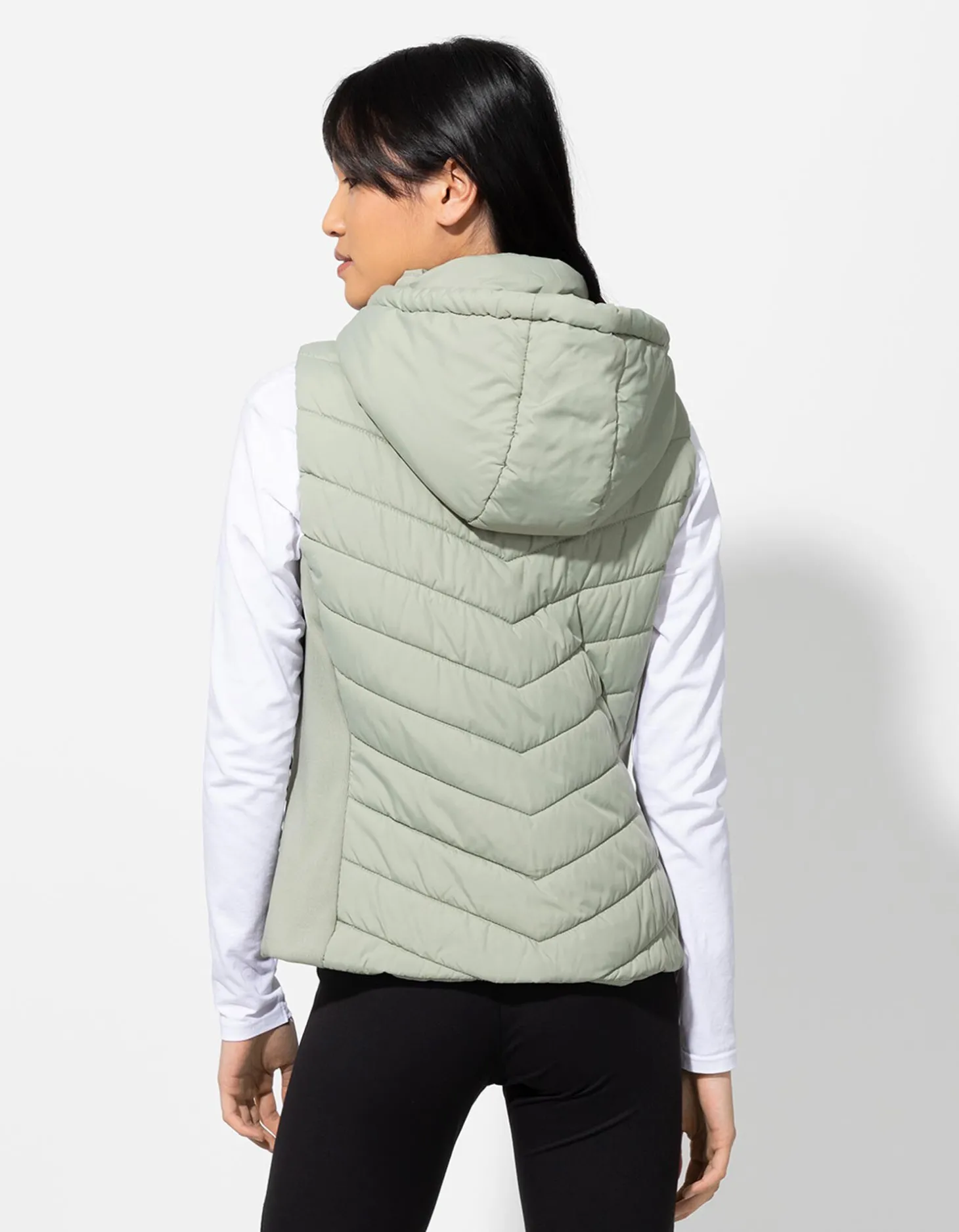 Bodywarmer - Stiknaden - lichtgroen